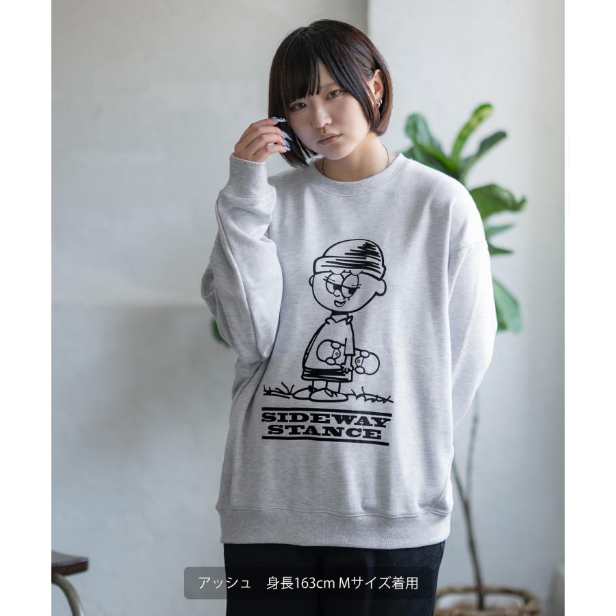 トレーナー メンズ SIDEWAY STANCE サイドウェイスタンス オリジナルプリント グラフィック スウェット イラストボーイ オーバーサイズ アメカジ カジュアル | improves | 07