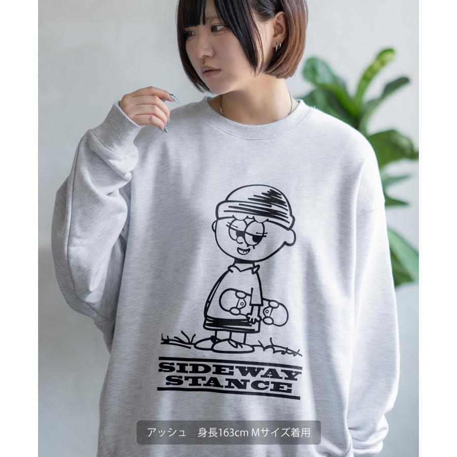 トレーナー メンズ SIDEWAY STANCE サイドウェイスタンス オリジナルプリント グラフィック スウェット イラストボーイ オーバーサイズ アメカジ カジュアル | improves | 08