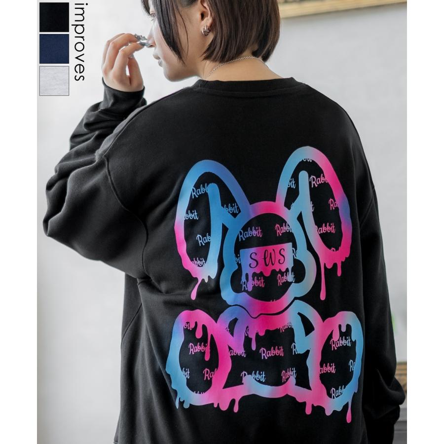 トレーナー メンズ SIDEWAY STANCE サイドウェイスタンス オリジナルプリント グラフィック スウェット グラデーション オーバーサイズ アメカジ カジュアル | improves