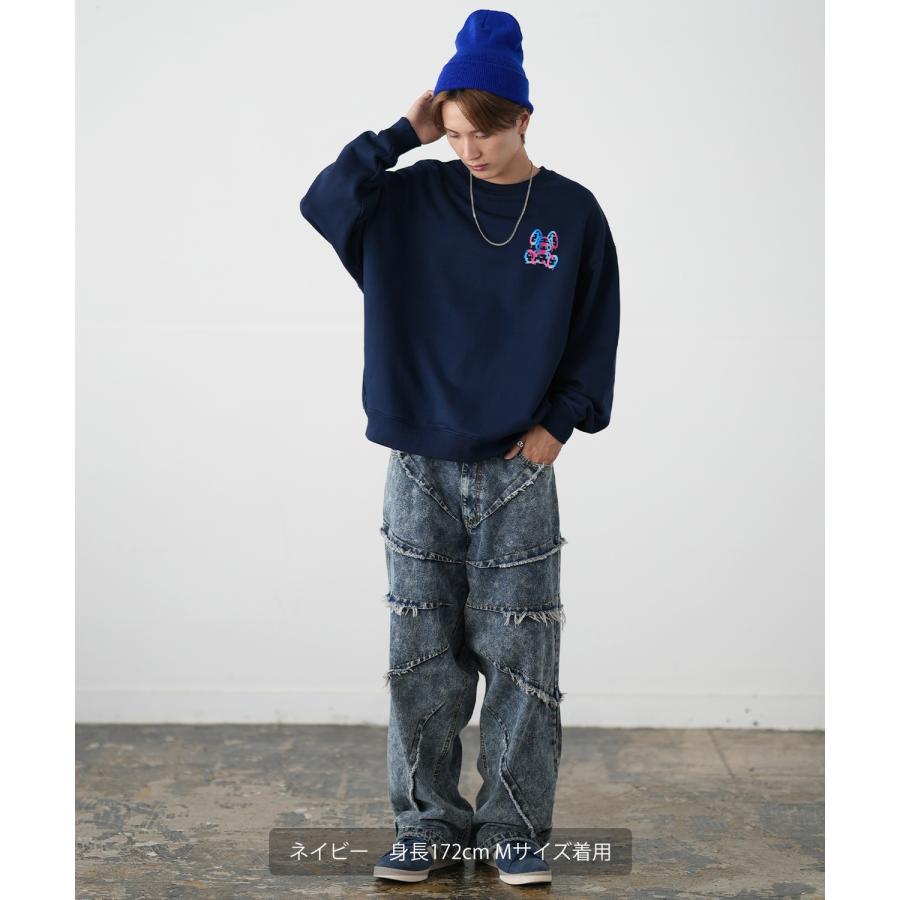 トレーナー メンズ SIDEWAY STANCE サイドウェイスタンス オリジナルプリント グラフィック スウェット グラデーション オーバーサイズ アメカジ カジュアル | improves | 16