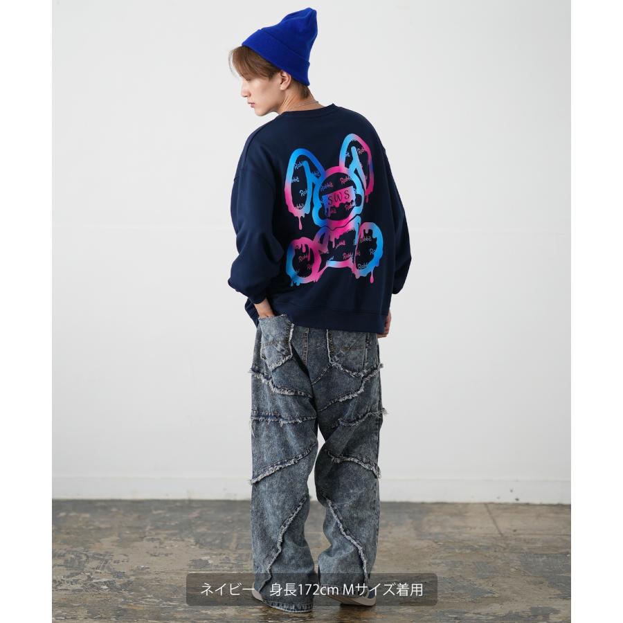 トレーナー メンズ SIDEWAY STANCE サイドウェイスタンス オリジナルプリント グラフィック スウェット グラデーション オーバーサイズ アメカジ カジュアル | improves | 17