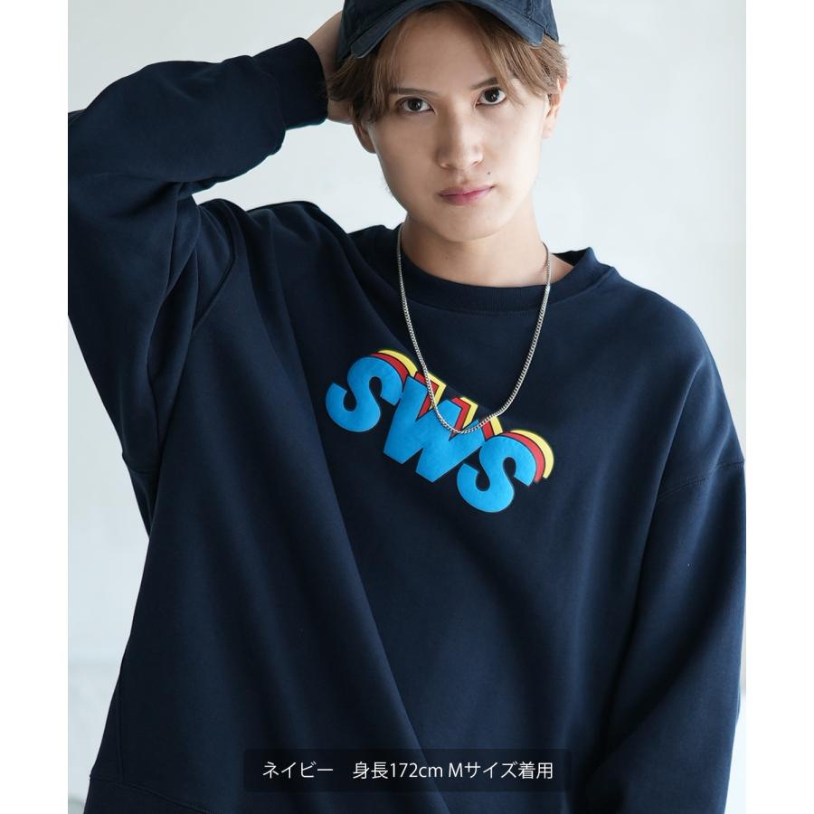 トレーナー メンズ SIDEWAY STANCE サイドウェイスタンス オリジナルプリント グラフィック スウェット SWS 発泡プリント オーバーサイズ アメカジ カジュアル | improves | 07