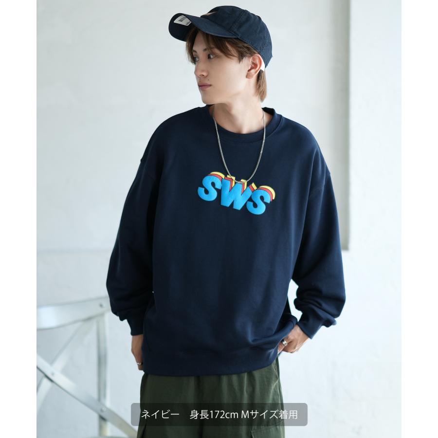 トレーナー メンズ SIDEWAY STANCE サイドウェイスタンス オリジナルプリント グラフィック スウェット SWS 発泡プリント オーバーサイズ アメカジ カジュアル | improves | 08