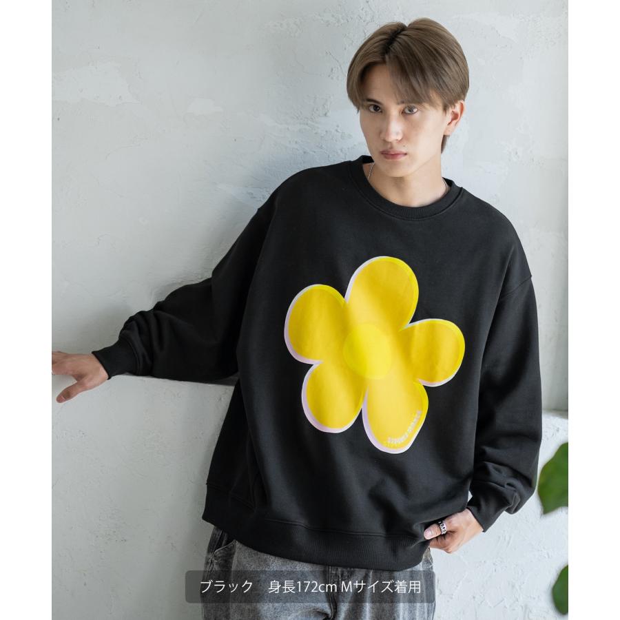 トレーナー メンズ SIDEWAY STANCE サイドウェイスタンス オリジナルプリント グラフィック スウェット ビッグフラワー オーバーサイズ アメカジ カジュアル | improves | 08