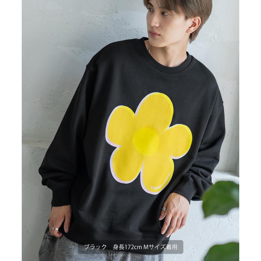 トレーナー メンズ SIDEWAY STANCE サイドウェイスタンス オリジナルプリント グラフィック スウェット ビッグフラワー オーバーサイズ アメカジ カジュアル | improves | 09