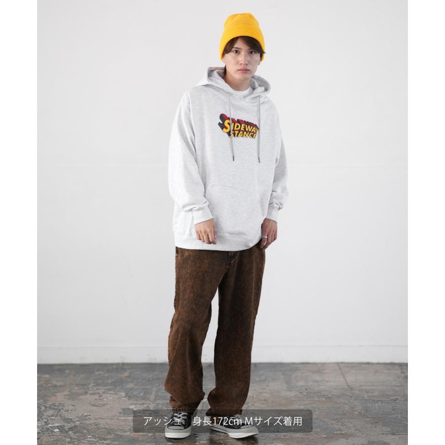 パーカー メンズ SIDEWAY STANCE サイドウェイスタンス オリジナルプリント グラフィック スウェット 3D発泡アメコミロゴ オーバーサイズ アメカジ カジュアル | improves | 14