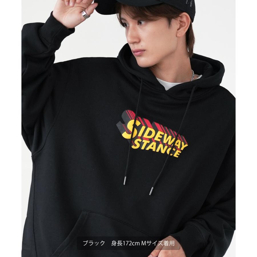 パーカー メンズ SIDEWAY STANCE サイドウェイスタンス オリジナルプリント グラフィック スウェット 3D発泡アメコミロゴ オーバーサイズ アメカジ カジュアル | improves | 07