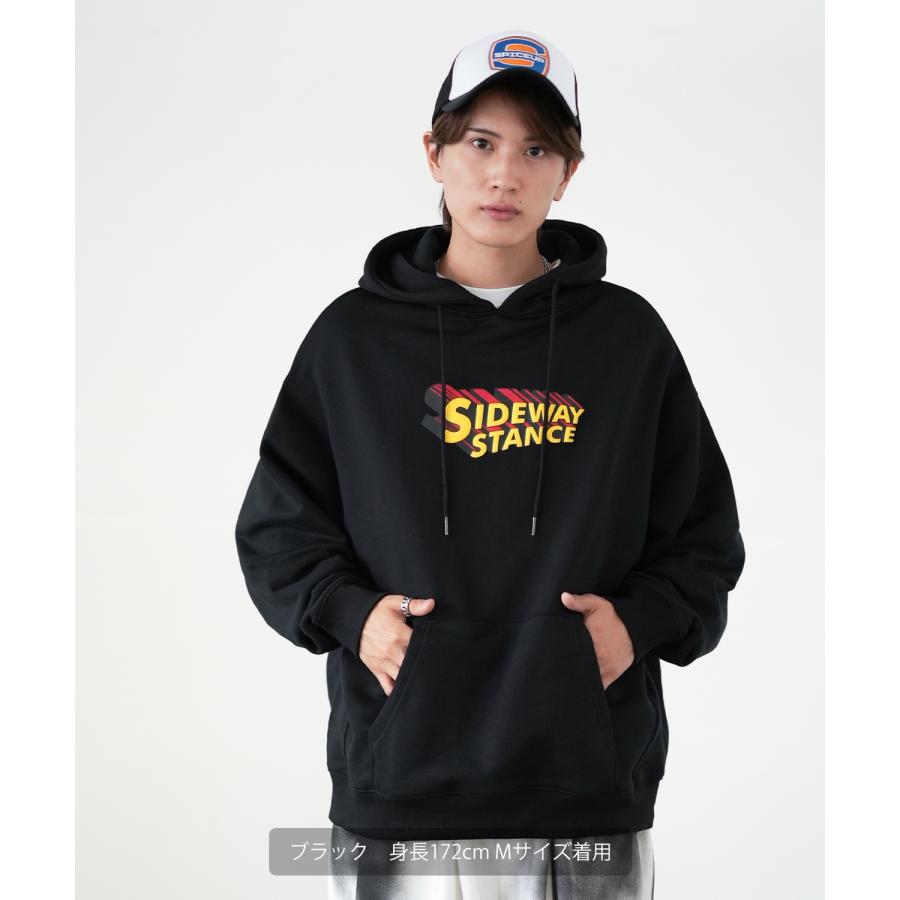 パーカー メンズ SIDEWAY STANCE サイドウェイスタンス オリジナルプリント グラフィック スウェット 3D発泡アメコミロゴ オーバーサイズ アメカジ カジュアル | improves | 08