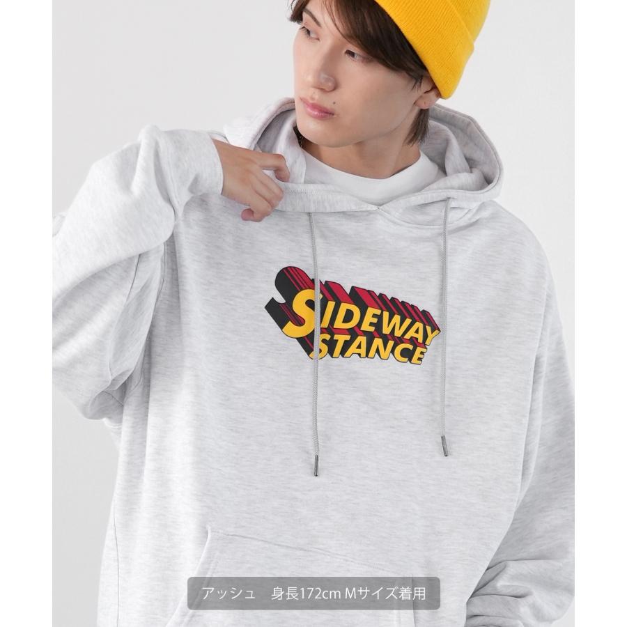 パーカー メンズ SIDEWAY STANCE サイドウェイスタンス オリジナルプリント グラフィック スウェット 3D発泡アメコミロゴ オーバーサイズ アメカジ カジュアル | improves | 11