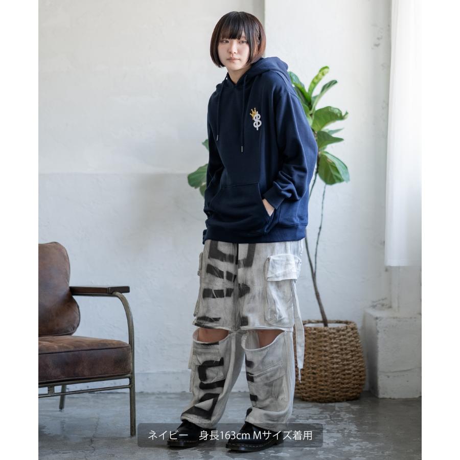 パーカー メンズ SIDEWAY STANCE サイドウェイスタンス 厚盛刺しゅう スウェット クラウンロゴ オーバーサイズ 大きめ アメカジ カジュアル | improves | 14