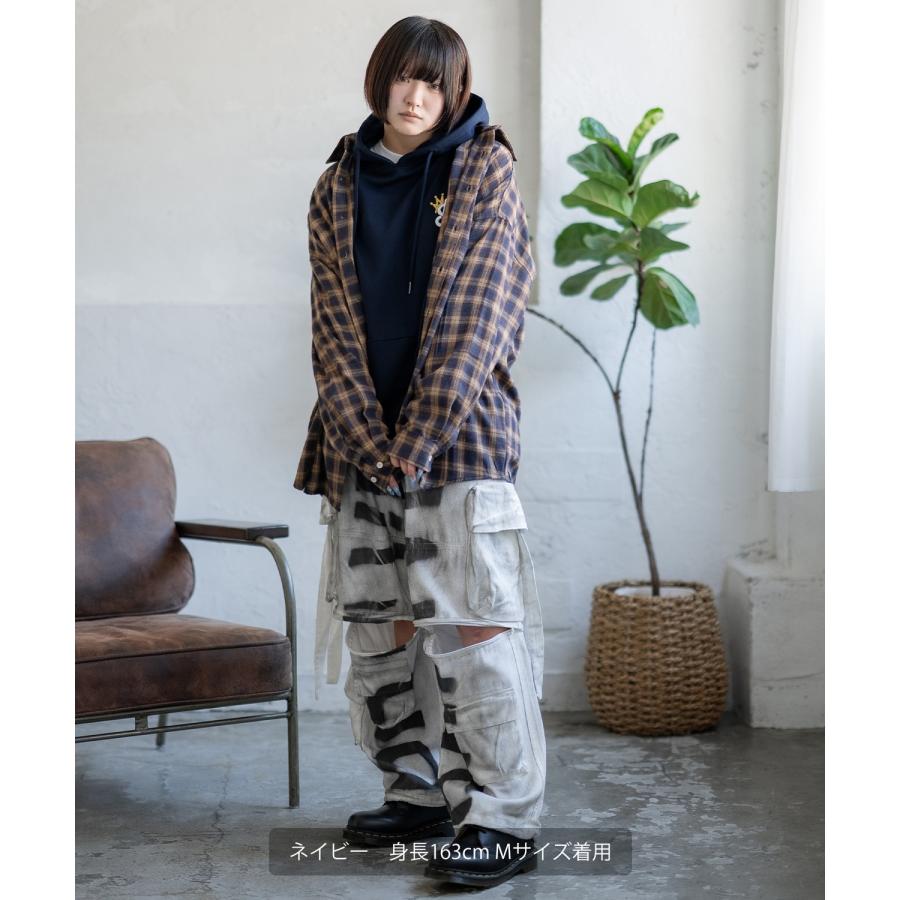 パーカー メンズ SIDEWAY STANCE サイドウェイスタンス 厚盛刺しゅう スウェット クラウンロゴ オーバーサイズ 大きめ アメカジ カジュアル | improves | 15