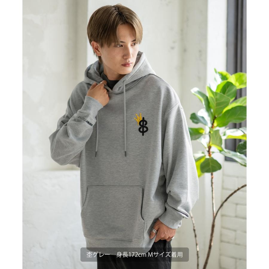 パーカー メンズ SIDEWAY STANCE サイドウェイスタンス 厚盛刺しゅう スウェット クラウンロゴ オーバーサイズ 大きめ アメカジ カジュアル | improves | 04