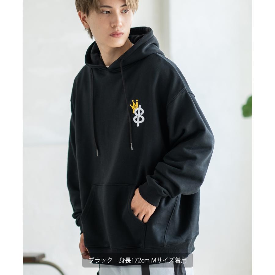 パーカー メンズ SIDEWAY STANCE サイドウェイスタンス 厚盛刺しゅう スウェット クラウンロゴ オーバーサイズ 大きめ アメカジ カジュアル | improves | 07