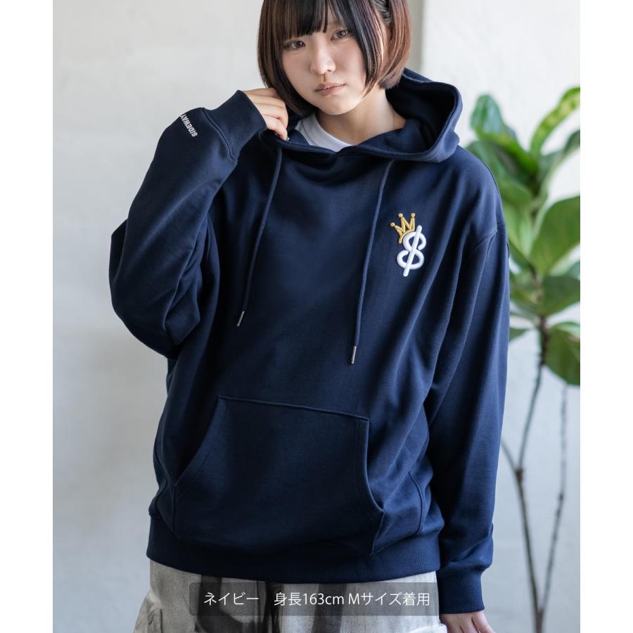 パーカー メンズ SIDEWAY STANCE サイドウェイスタンス 厚盛刺しゅう スウェット クラウンロゴ オーバーサイズ 大きめ アメカジ カジュアル | improves | 11