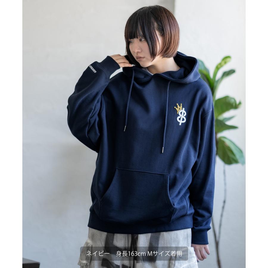 パーカー メンズ SIDEWAY STANCE サイドウェイスタンス 厚盛刺しゅう スウェット クラウンロゴ オーバーサイズ 大きめ アメカジ カジュアル | improves | 12