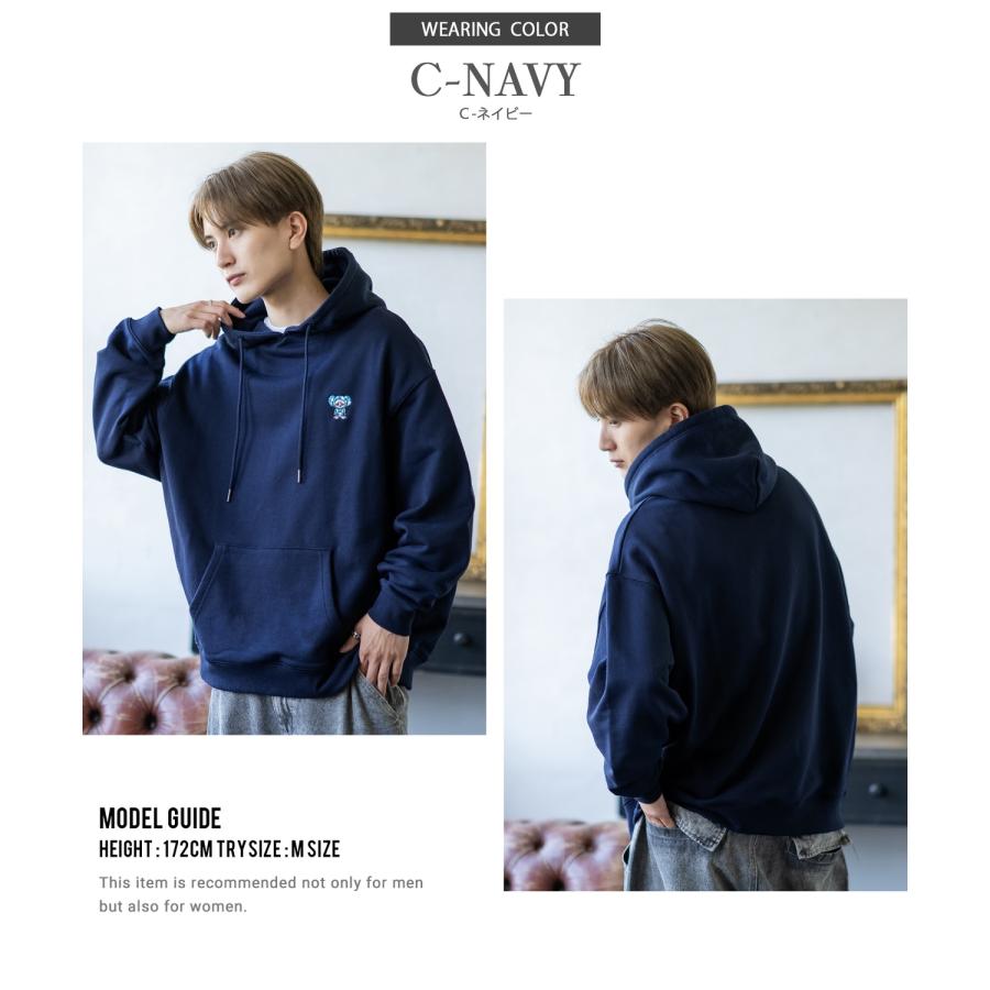 パーカー メンズ SIDEWAY STANCE サイドウェイスタンス オリジナル ワンポイント 刺しゅう スウェットプルパーカー 大きめ カジュアル スケーター ストリート | improves | 22