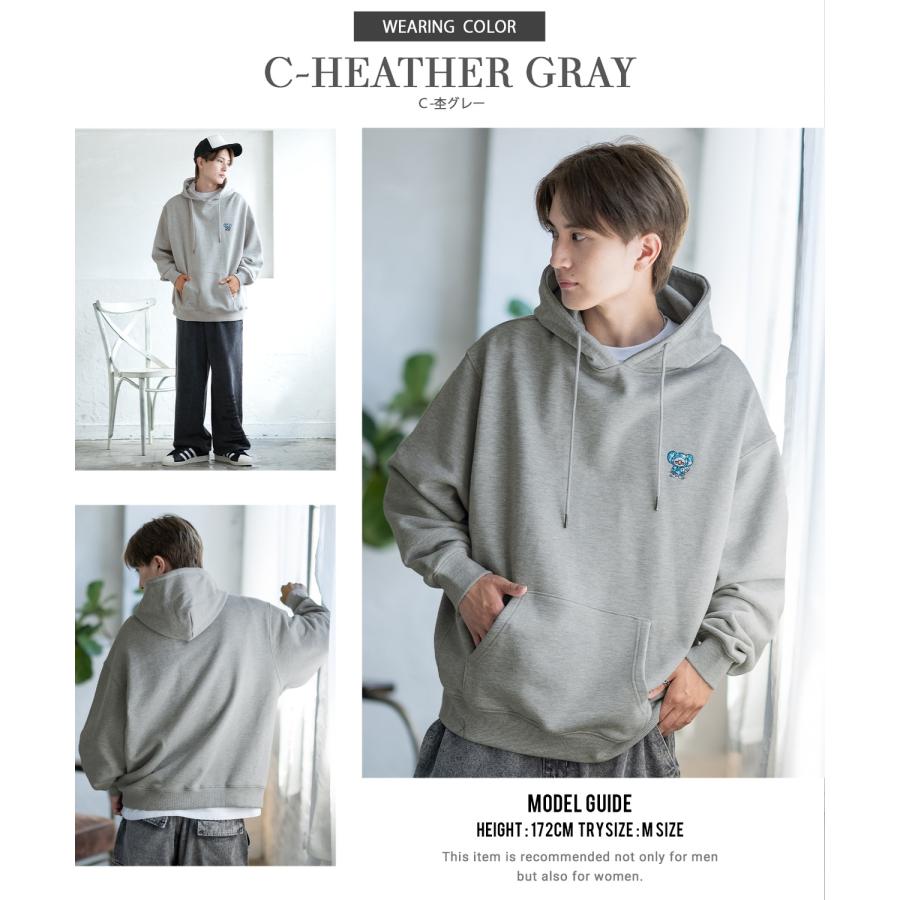 パーカー メンズ SIDEWAY STANCE サイドウェイスタンス オリジナル ワンポイント 刺しゅう スウェットプルパーカー 大きめ カジュアル スケーター ストリート | improves | 24