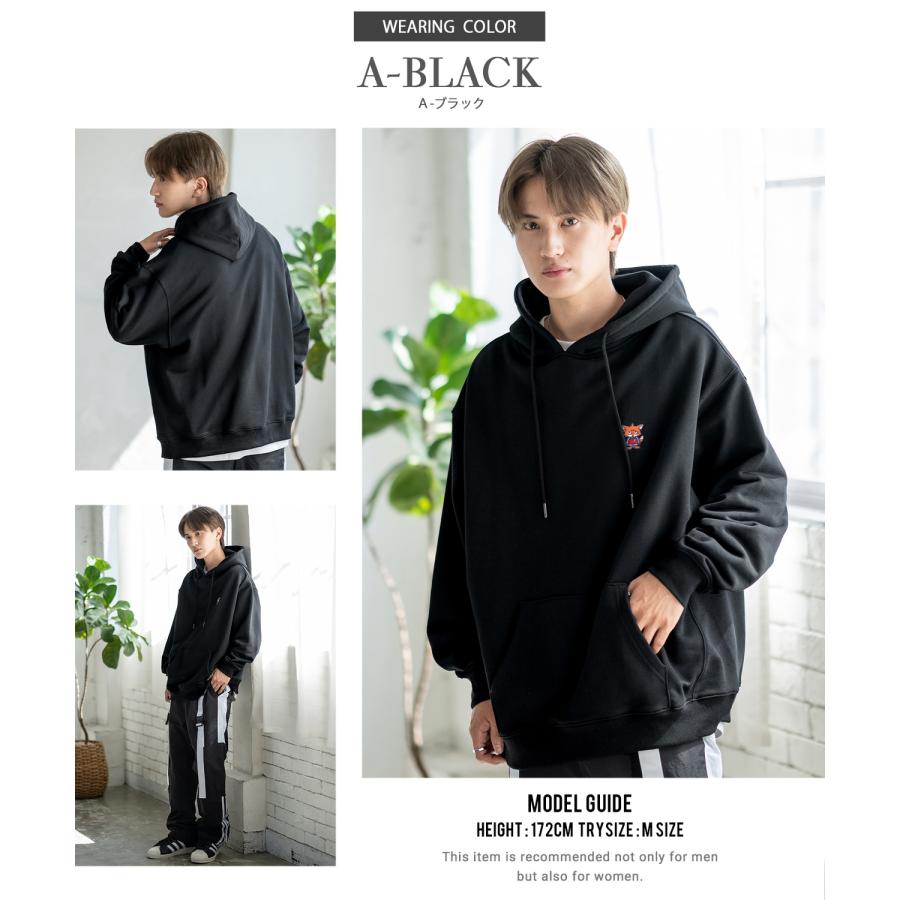 パーカー メンズ SIDEWAY STANCE サイドウェイスタンス オリジナル ワンポイント 刺しゅう スウェットプルパーカー 大きめ カジュアル スケーター ストリート | improves | 10