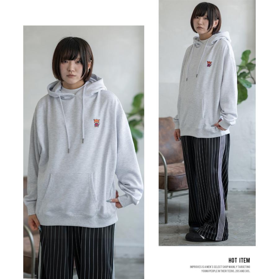 パーカー メンズ SIDEWAY STANCE サイドウェイスタンス オリジナル ワンポイント 刺しゅう スウェットプルパーカー 大きめ カジュアル スケーター ストリート | improves | 14