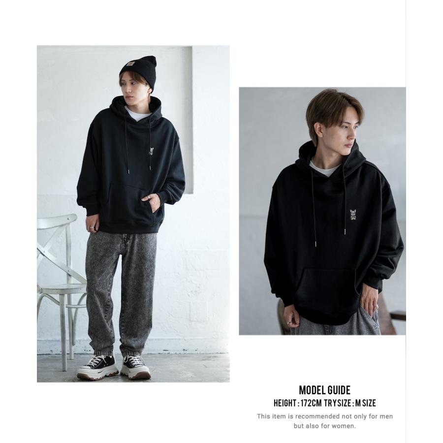 パーカー メンズ SIDEWAY STANCE サイドウェイスタンス オリジナル ワンポイント 刺しゅう スウェットプルパーカー 大きめ カジュアル スケーター ストリート | improves | 16