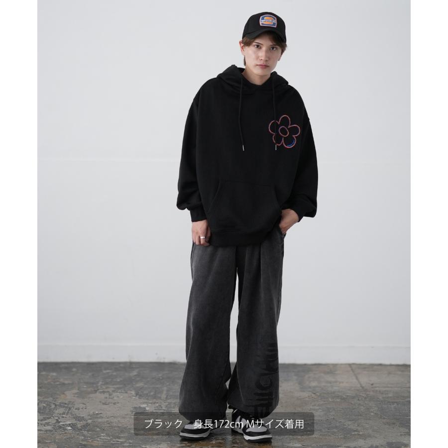 パーカー メンズ SIDEWAY STANCE サイドウェイスタンス 刺しゅう スウェット フラワー オーバーサイズ 大きめ アメカジ カジュアル スケーター ストリート | improves | 07