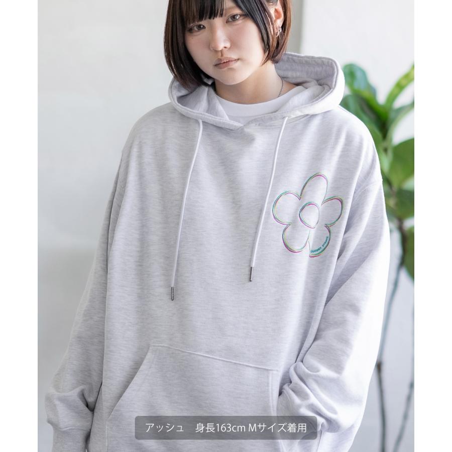 パーカー メンズ SIDEWAY STANCE サイドウェイスタンス 刺しゅう スウェット フラワー オーバーサイズ 大きめ アメカジ カジュアル スケーター ストリート | improves | 08