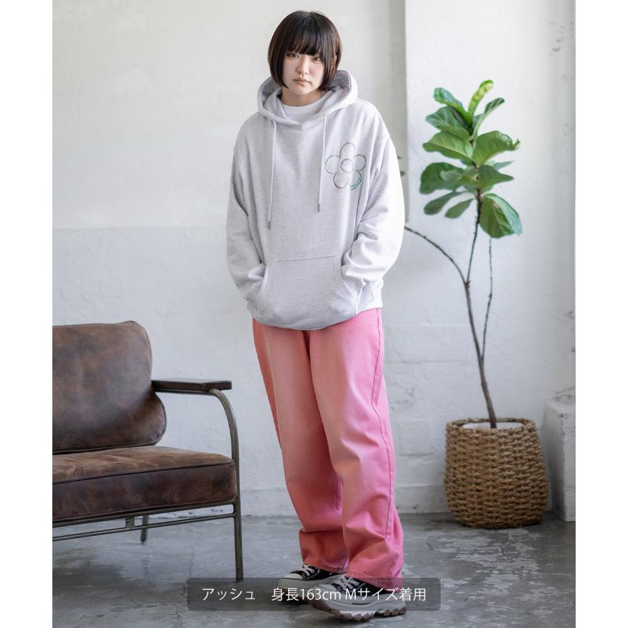 パーカー メンズ SIDEWAY STANCE サイドウェイスタンス 刺しゅう スウェット フラワー オーバーサイズ 大きめ アメカジ カジュアル スケーター ストリート | improves | 11