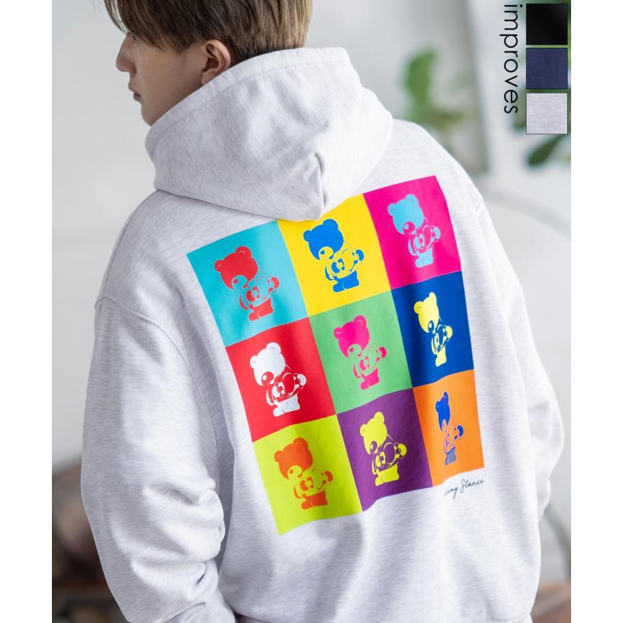 パーカー メンズ SIDEWAY STANCE サイドウェイスタンス オリジナルプリント グラフィック スウェット カラフル オーバーサイズ アメカジ カジュアル | improves