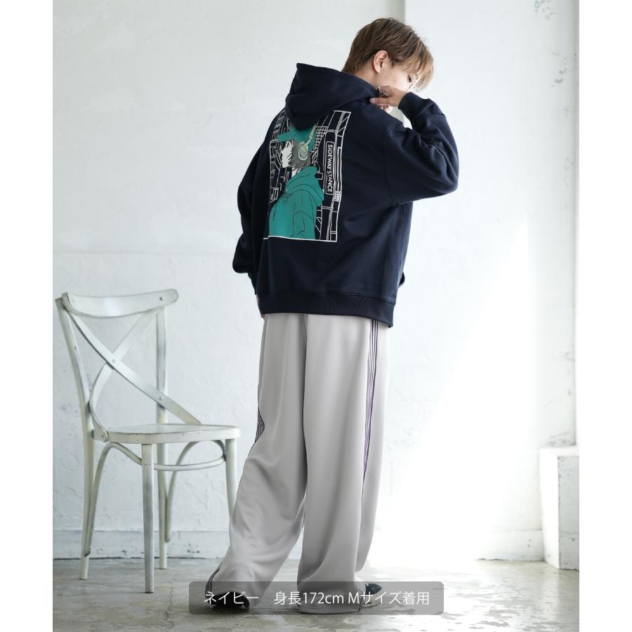 パーカー メンズ SIDEWAY STANCE サイドウェイスタンス オリジナルプリント グラフィック スウェット キャップガール オーバーサイズ アメカジ カジュアル | improves | 18