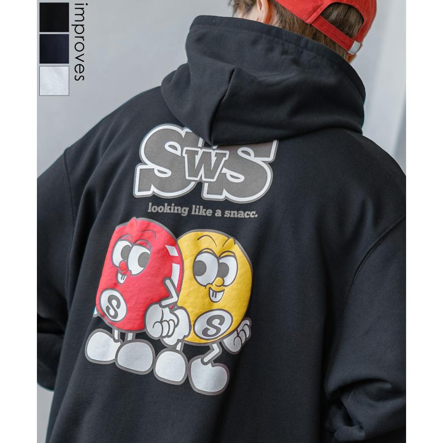 パーカー メンズ SIDEWAY STANCE サイドウェイスタンス オリジナルプリント グラフィック スウェット SWS's 発泡プリント オーバーサイズ アメカジ カジュアル | improves