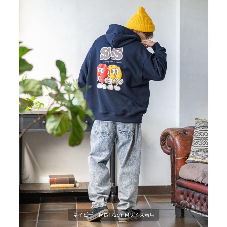 パーカー メンズ SIDEWAY STANCE サイドウェイスタンス オリジナルプリント グラフィック スウェット SWS's 発泡プリント オーバーサイズ アメカジ カジュアル | improves | 19