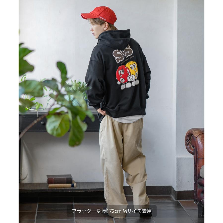 パーカー メンズ SIDEWAY STANCE サイドウェイスタンス オリジナルプリント グラフィック スウェット SWS's 発泡プリント オーバーサイズ アメカジ カジュアル | improves | 08