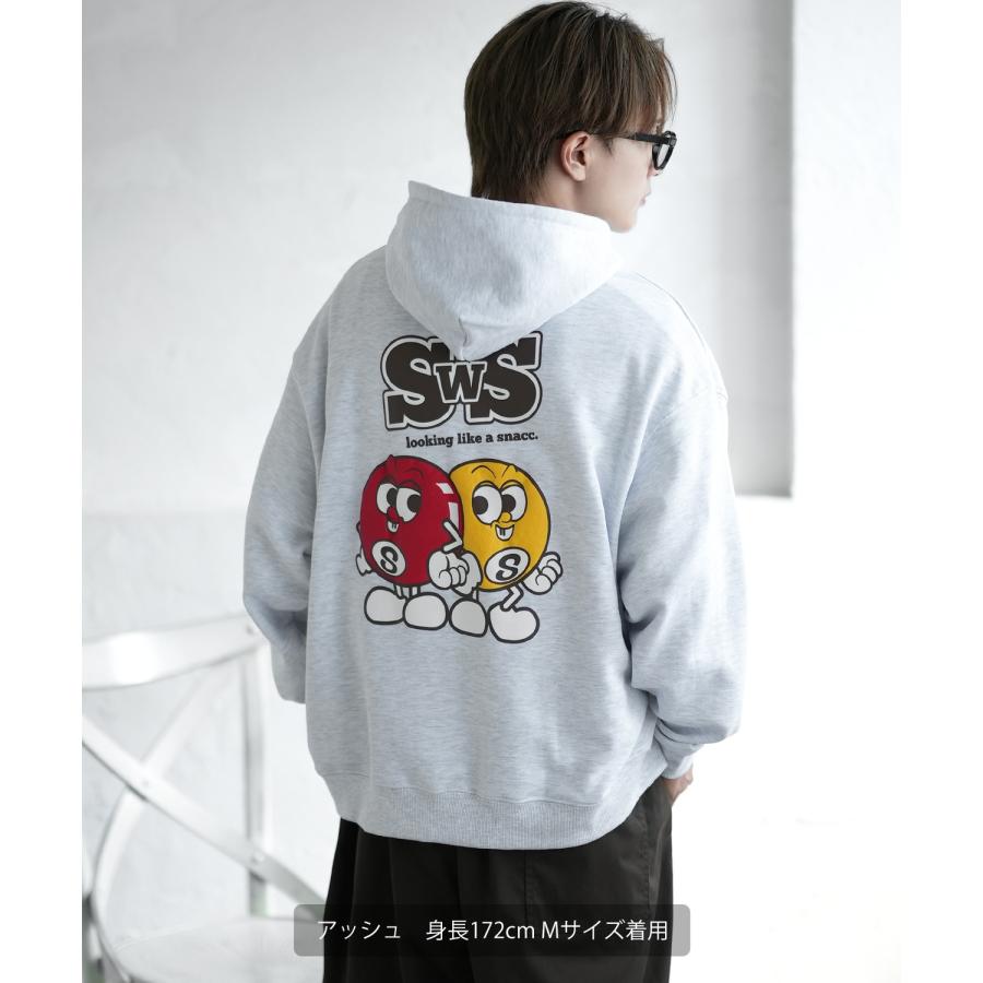 パーカー メンズ SIDEWAY STANCE サイドウェイスタンス オリジナルプリント グラフィック スウェット SWS's 発泡プリント オーバーサイズ アメカジ カジュアル | improves | 10