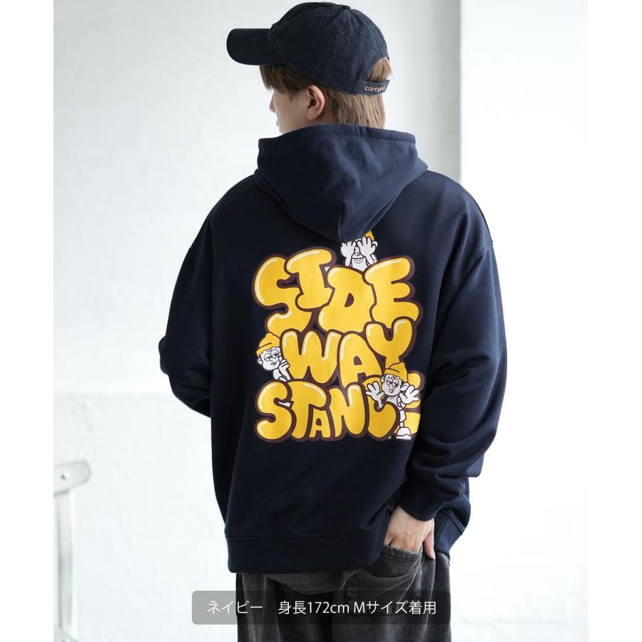 パーカー メンズ SIDEWAY STANCE サイドウェイスタンス オリジナルプリント グラフィック スウェット いないいないばあ オーバーサイズ アメカジ カジュアル | improves | 15