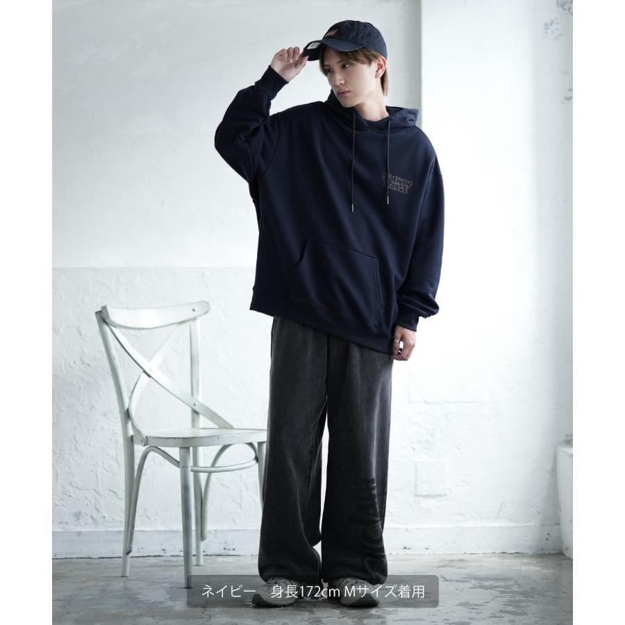 パーカー メンズ SIDEWAY STANCE サイドウェイスタンス オリジナルプリント グラフィック スウェット いないいないばあ オーバーサイズ アメカジ カジュアル | improves | 16