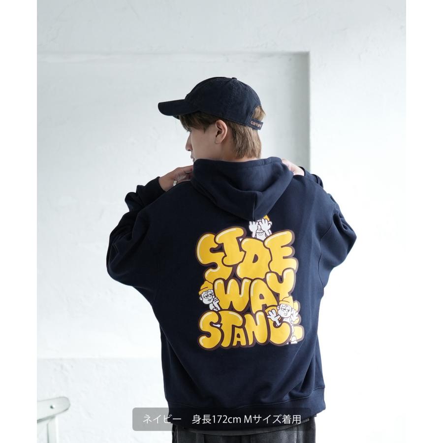 パーカー メンズ SIDEWAY STANCE サイドウェイスタンス オリジナルプリント グラフィック スウェット いないいないばあ オーバーサイズ アメカジ カジュアル | improves | 17