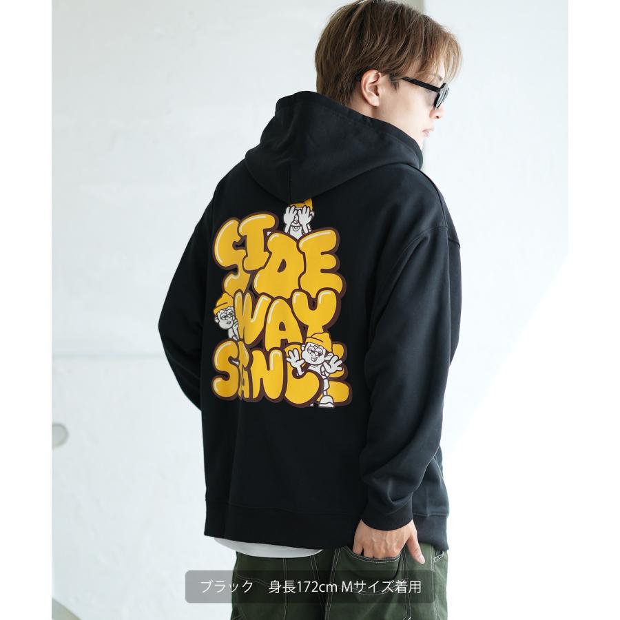 パーカー メンズ SIDEWAY STANCE サイドウェイスタンス オリジナルプリント グラフィック スウェット いないいないばあ オーバーサイズ アメカジ カジュアル | improves | 05