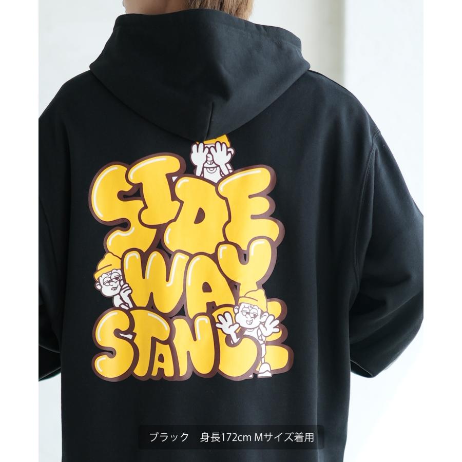 パーカー メンズ SIDEWAY STANCE サイドウェイスタンス オリジナルプリント グラフィック スウェット いないいないばあ オーバーサイズ アメカジ カジュアル | improves | 07