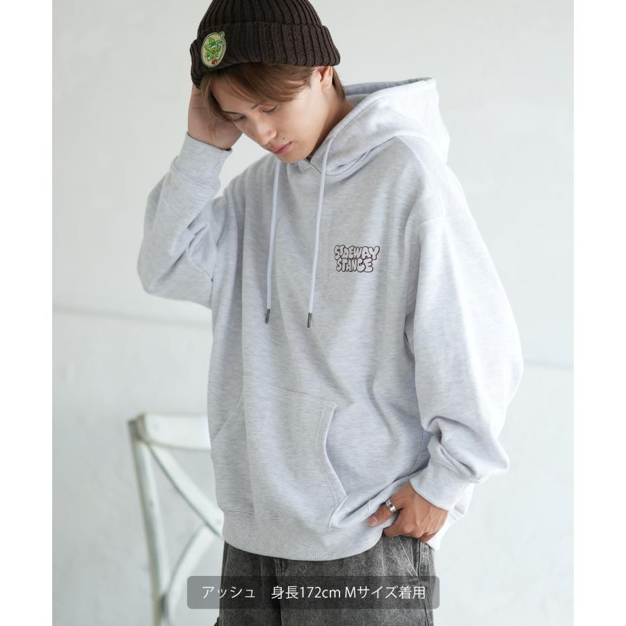 パーカー メンズ SIDEWAY STANCE サイドウェイスタンス オリジナルプリント グラフィック スウェット いないいないばあ オーバーサイズ アメカジ カジュアル | improves | 09