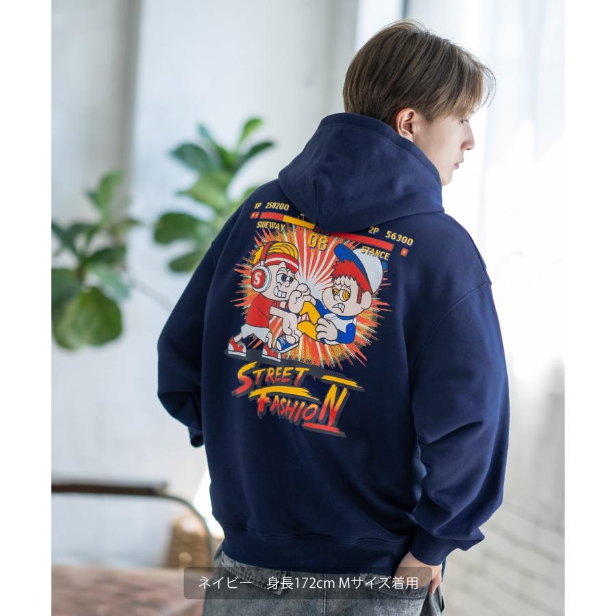パーカー メンズ SIDEWAY STANCE サイドウェイスタンス オリジナルプリント グラフィック スウェット ファイター オーバーサイズ アメカジ カジュアル | improves | 05