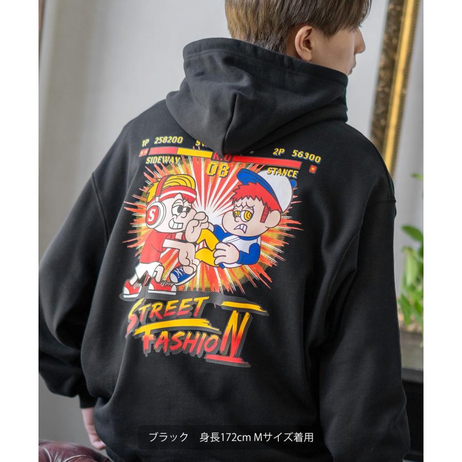 パーカー メンズ SIDEWAY STANCE サイドウェイスタンス オリジナルプリント グラフィック スウェット ファイター オーバーサイズ アメカジ カジュアル | improves | 08