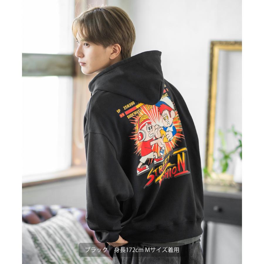 パーカー メンズ SIDEWAY STANCE サイドウェイスタンス オリジナルプリント グラフィック スウェット ファイター オーバーサイズ アメカジ カジュアル | improves | 09