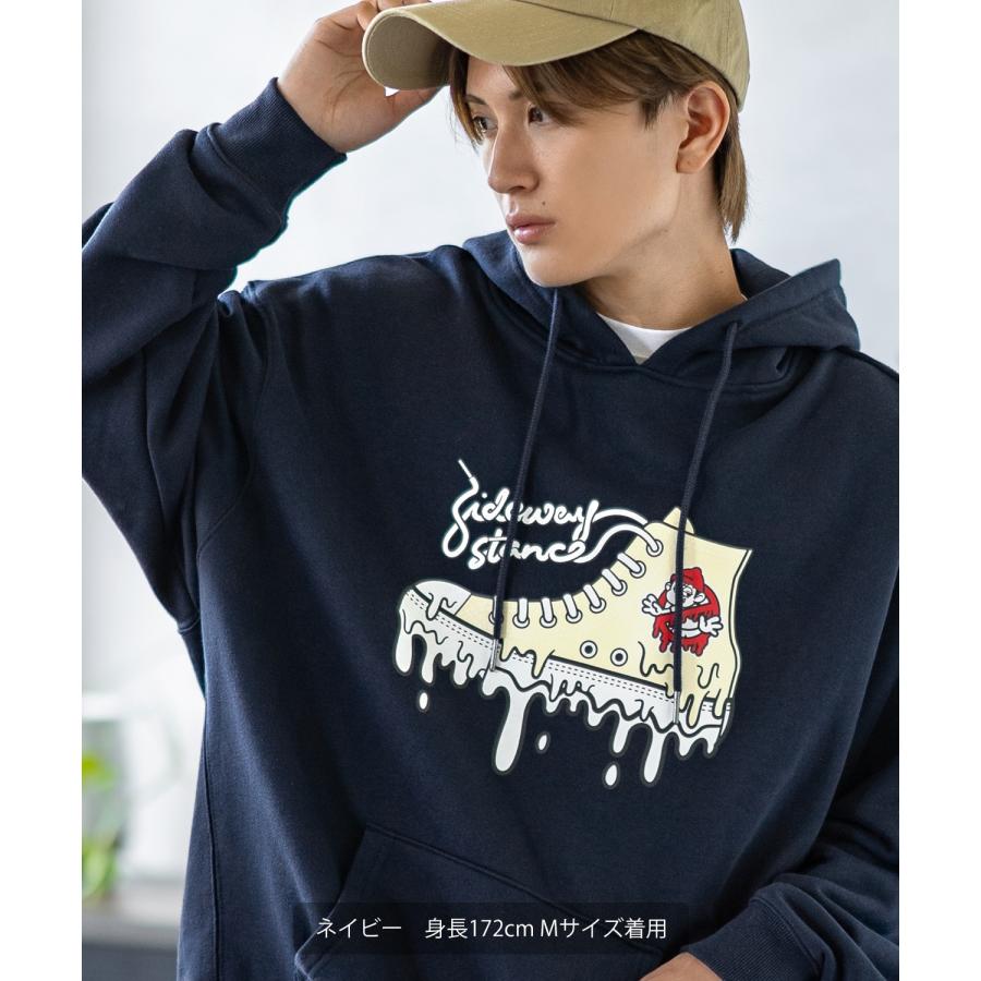 パーカー メンズ SIDEWAY STANCE サイドウェイスタンス オリジナルプリント グラフィック スウェット ハイカットスニーカー オーバーサイズ アメカジ カジュアル | improves | 14