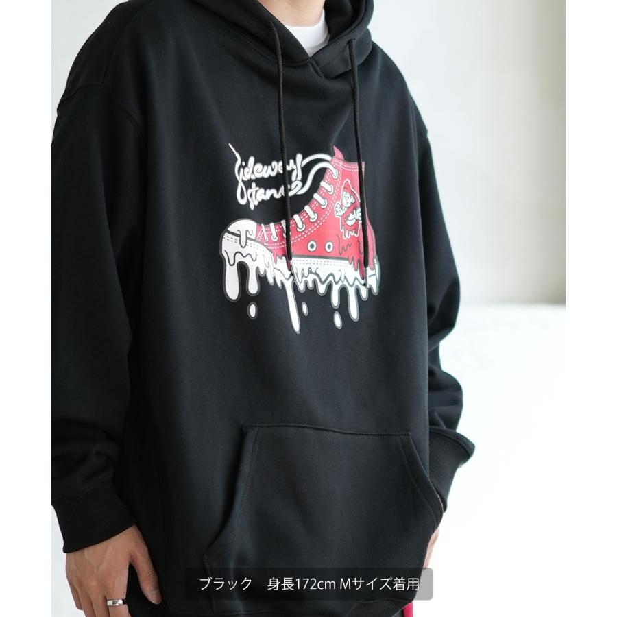 パーカー メンズ SIDEWAY STANCE サイドウェイスタンス オリジナルプリント グラフィック スウェット ハイカットスニーカー オーバーサイズ アメカジ カジュアル | improves | 05