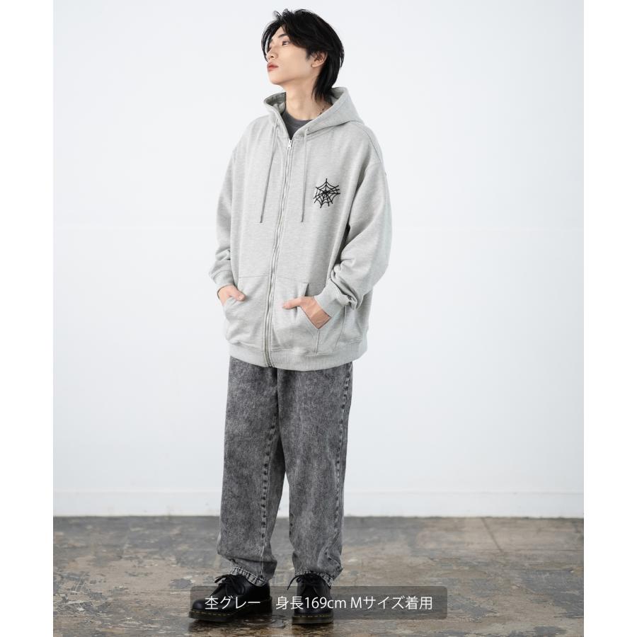 パーカー メンズ SIDEWAY STANCE サイドウェイスタンス ウェブ 厚盛プリント スウェット ジップアップ パーカー オーバーサイズ スケーター ストリート 韓国 | improves | 12