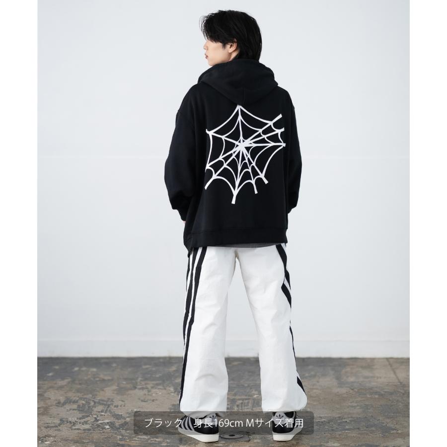 パーカー メンズ SIDEWAY STANCE サイドウェイスタンス ウェブ 厚盛プリント スウェット ジップアップ パーカー オーバーサイズ スケーター ストリート 韓国 | improves | 07