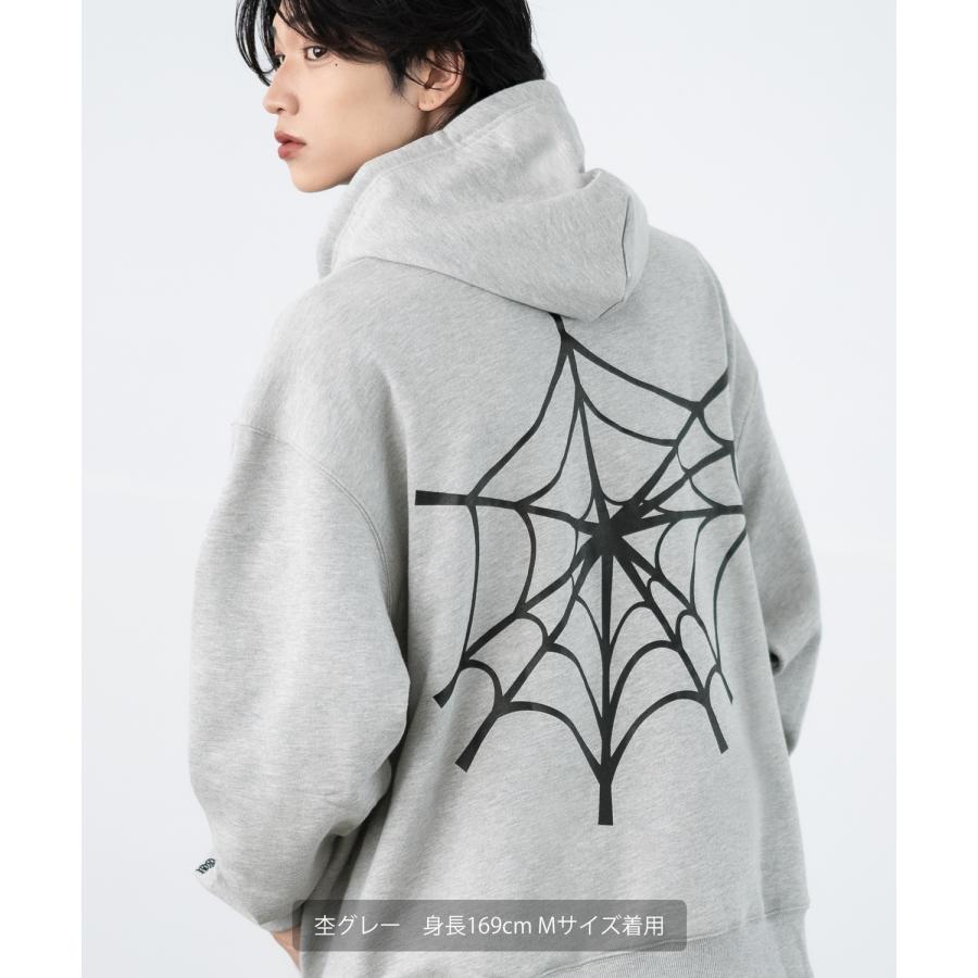 パーカー メンズ SIDEWAY STANCE サイドウェイスタンス ウェブ 厚盛プリント スウェット ジップアップ パーカー オーバーサイズ スケーター ストリート 韓国 | improves | 08