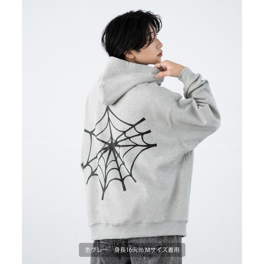 パーカー メンズ SIDEWAY STANCE サイドウェイスタンス ウェブ 厚盛プリント スウェット ジップアップ パーカー オーバーサイズ スケーター ストリート 韓国 | improves | 10