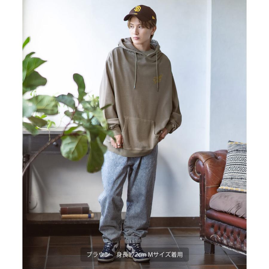 パーカー メンズ SIDEWAY STANCE サイドウェイスタンス ピグメント加工 ウェアウルフ プルパーカー オーバーサイズ スケーター ストリート 韓国 | improves | 09