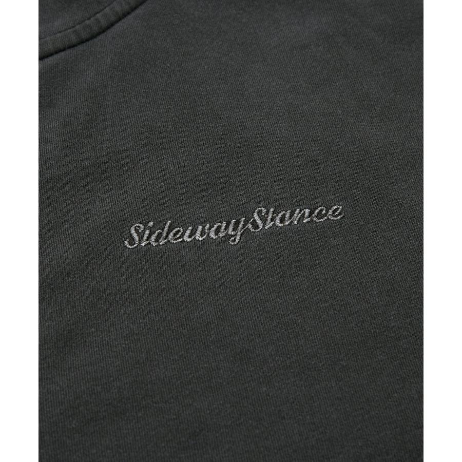 パーカー メンズ SIDEWAY STANCE サイドウェイスタンス ピグメント加工 バック 刺しゅう ジップアップ パーカー オーバーサイズ スケーター ストリート 韓国 | improves | 19